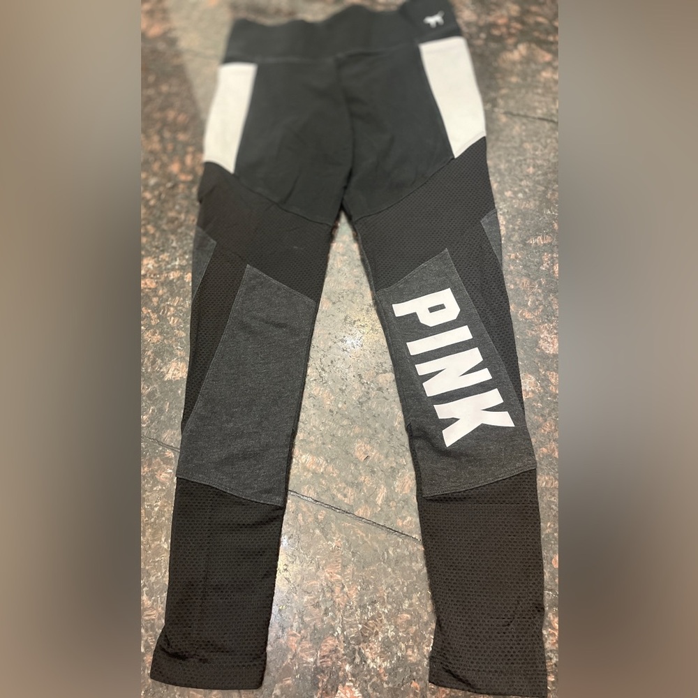 PINK Victoria's Secret Black, Gray and White YOGA Pants